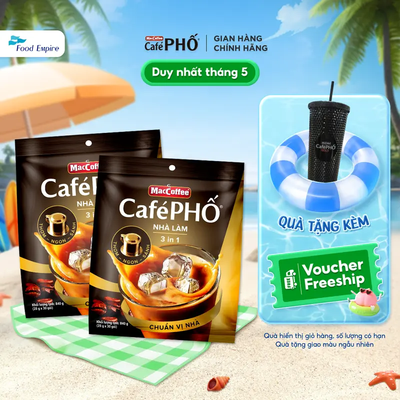 Combo 2 Túi Cà phê Phố Nhà làm - MacCoffee (túi 30 gói x 28g) 0