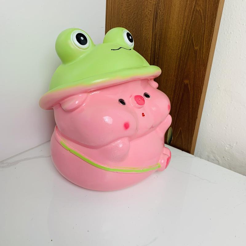 Heo đất tiết kiệm Mũ Ếch size to cute dễ thương Đựng Tiền / Ống tiết kiệm Trumheodat Ống Heo Đồng 7
