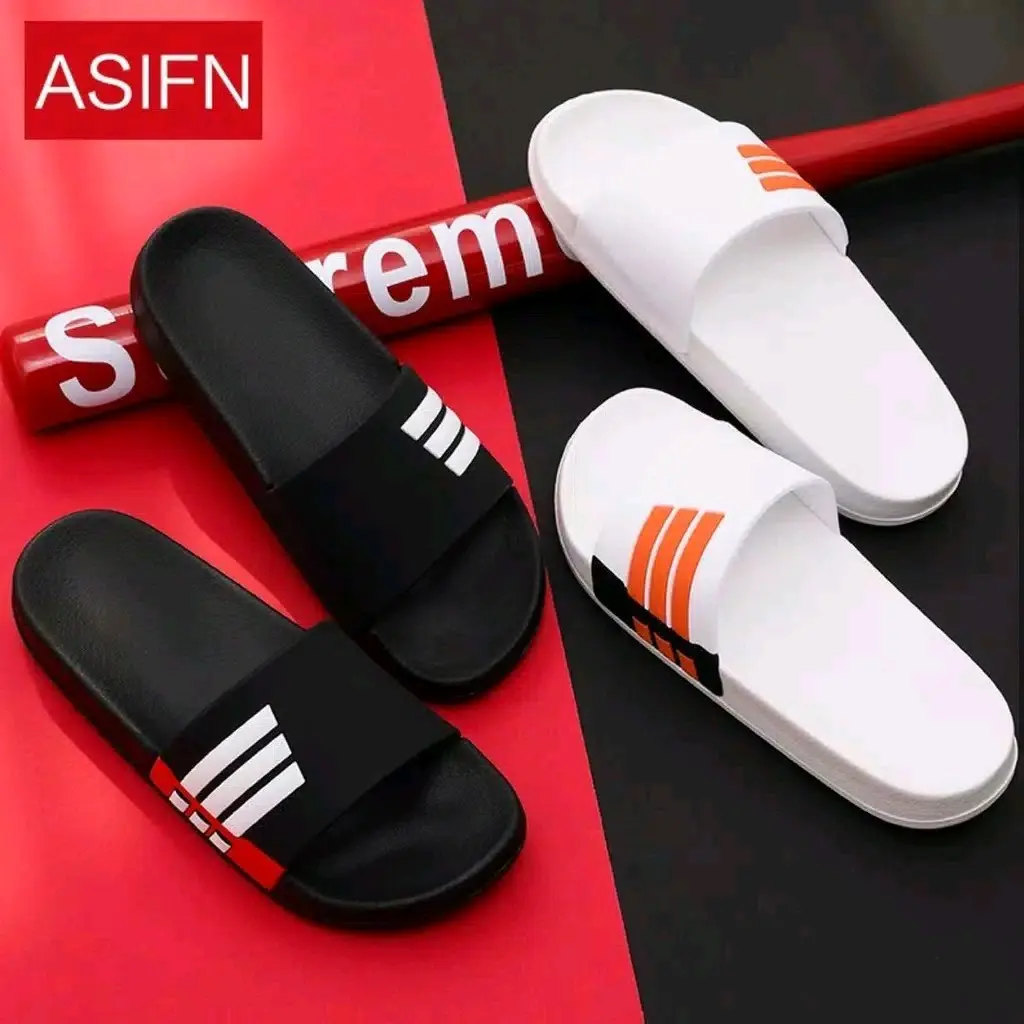 sandal pria HOLLOW asifin, sandal pria sandal rumah sandal slop sandal slip on Musim panas Luar Ruang Dalam Ruangan Musim dingin Karet Shoes sendal rumah