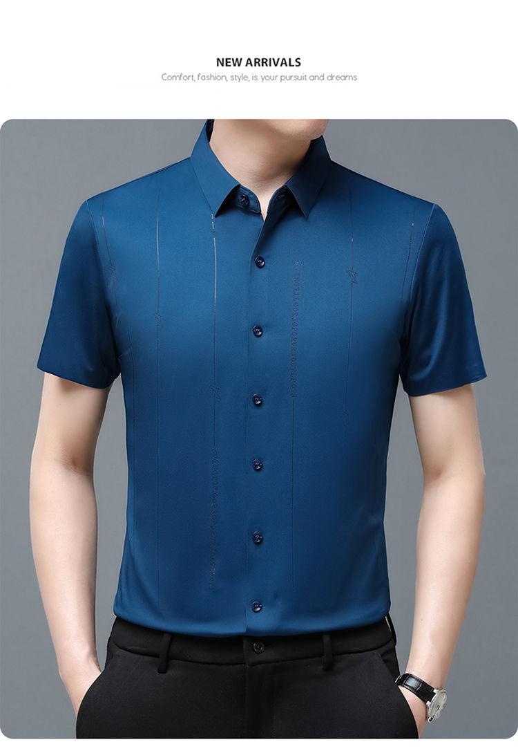 Product Introduction of Áo Sơ Mi Nam Ngắn Tay Fanzi, Chất Liệu Lụa Lạnh Áo Sơ Mi Cao Cấp, Hàng Mới Về, Thích Hợp Mặc Ngoài Trời Và Thường Ngày, Mỏng Và Co Giãn, Cho Nam, Năm 2024 15