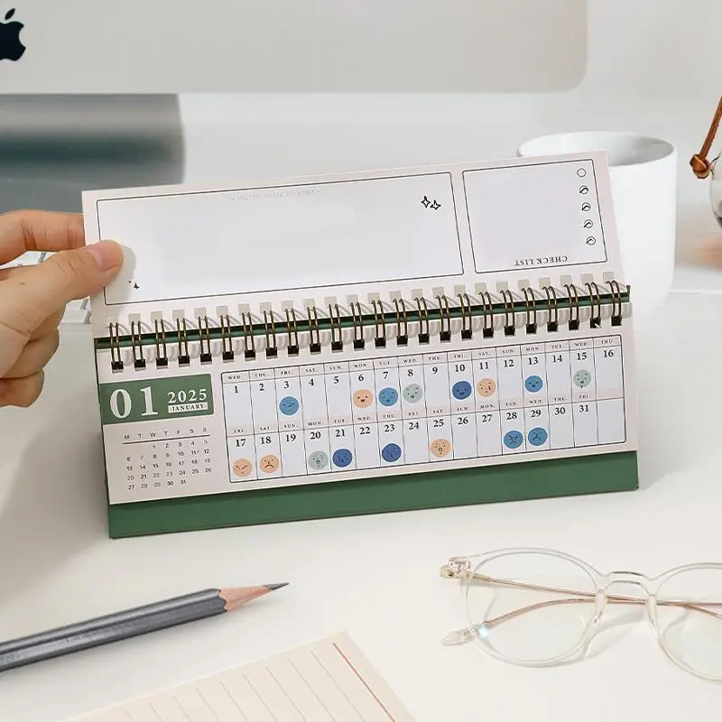 Desktop Calendar, 1 Count 2025 Monthly Desktop Calendar, Office Stationery & Supplies, Desktop Calendar for Home Office School 4
