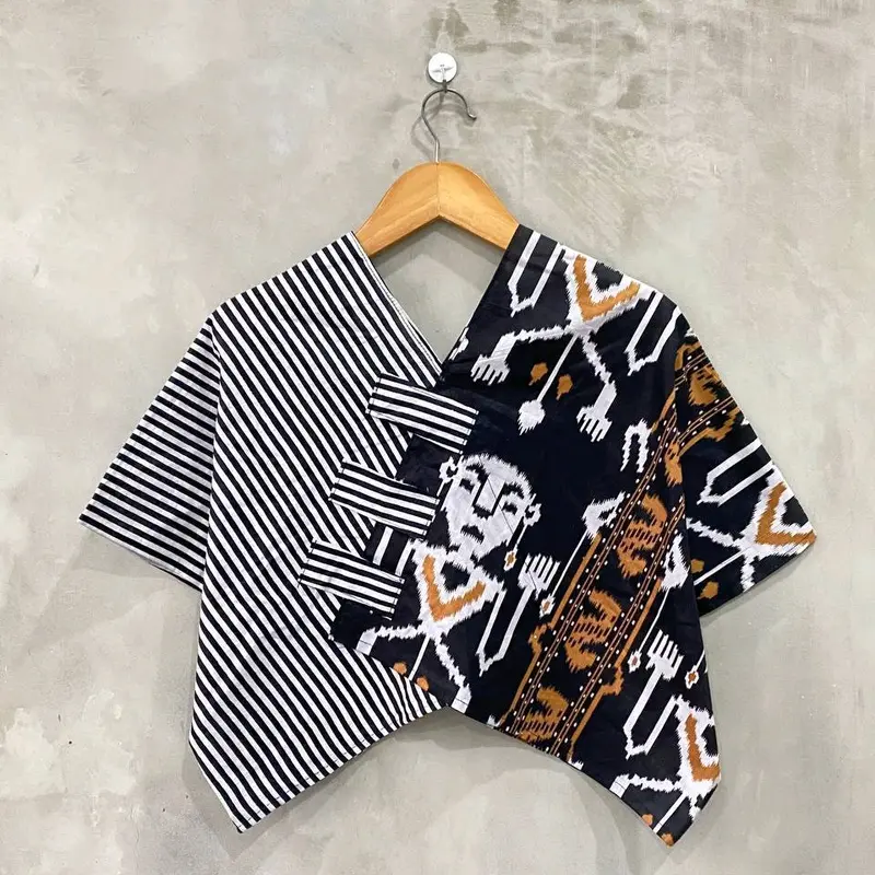 CROP TOP BATIK ATASAN WANITA OUTER LUCU corduroy 2