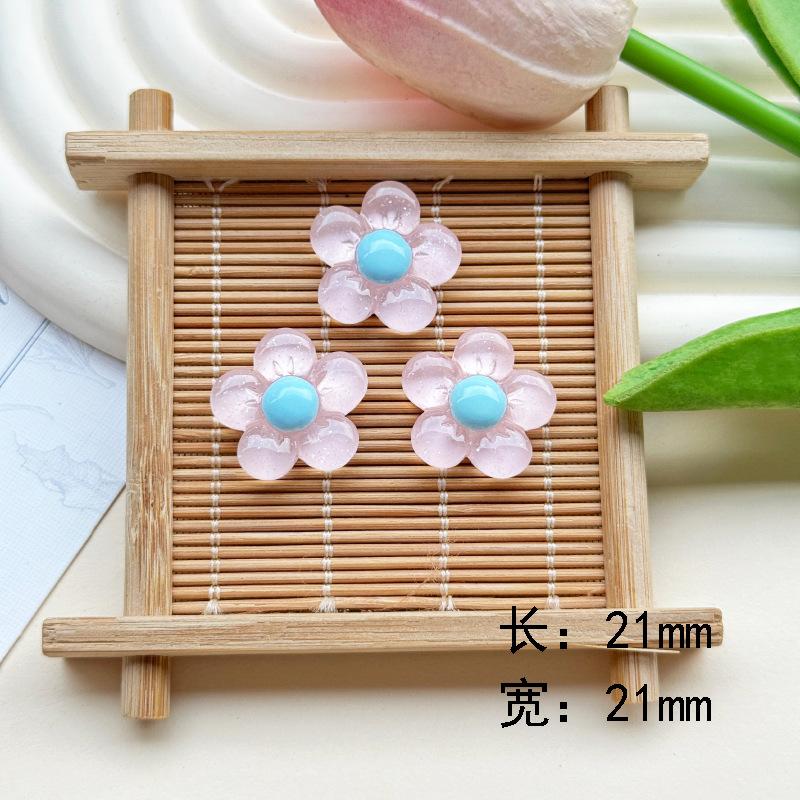 Phụ Kiện Tự Làm Bằng Resin Dòng Hoa Năm Cánh, Thiết Kế Mờ, Thích Hợp Cho Vỏ Điện Thoại, Crocs, Miếng Dán, Kẹp Tóc Và Vật Liệu Phụ Kiện Tóc Diy 2