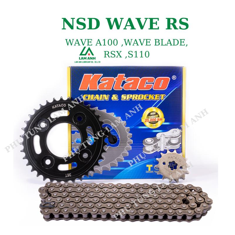 Kataco - Nhông sên dĩa Wave rs ,Ws110, wave blade ,rsx Phụ Tùng xe máy