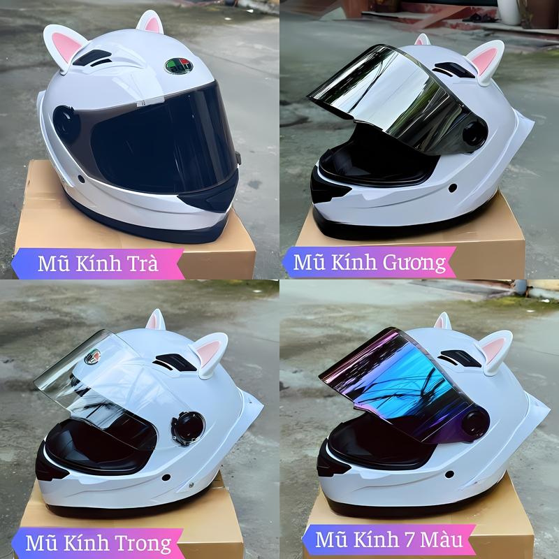  Kính Agu Asia Royal M136 Kính rời Thay thế cho mũ bảo hiểm fullface AGU Nón Royal M136 - Nón ASIA MT136 chính hãng 