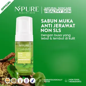 NPURE Facial Wash Cica / Anti Acne Facial Foam / Sabun Muka Anti Jerawat Berminyak