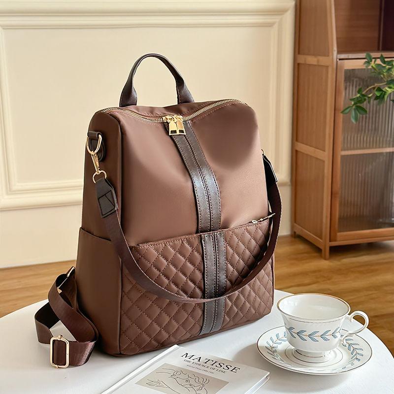 Product Introduction of 2024 New Black Mummy Bag Maternal and Child Ultra-Light Quilted Embroidery Thread Large Capacity Multi-Functional Fashion Mummy Bag 2