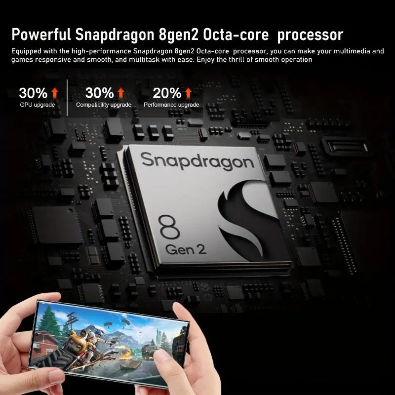 Android Smartphone 5G - Dual SIM Card Dual Standby, 8GB+256GB 6.8-inch Display, 6800mAh, Stylus, Headphones, Type-C Charging Cable, Protective Case, Card Extractor And Screen Protector - Perfect Holiday Birthday Gift 5