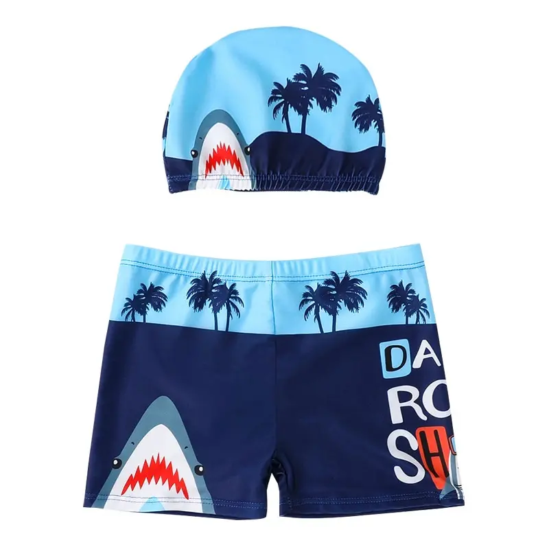 Đồ Bơi Cho Bé Trai Quần Bơi Kèm Mũ 3-10 Tuổi Sport Bikini 8