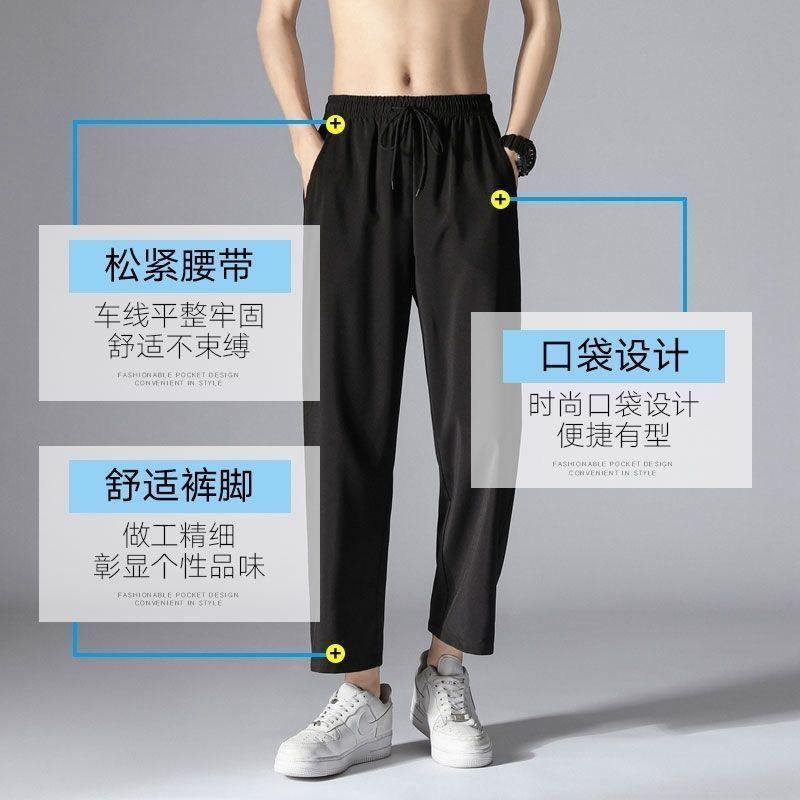 Quần Nam, Quần Thường Ngày Cao Cấp, Dáng Ôm, Thích Hợp Cho Mùa Xuân Và Mùa Thu, Bó Sát, Quần Ống Đứng Cropped Xén, Thời Trang Ong Menswear Có Túi Pants 6