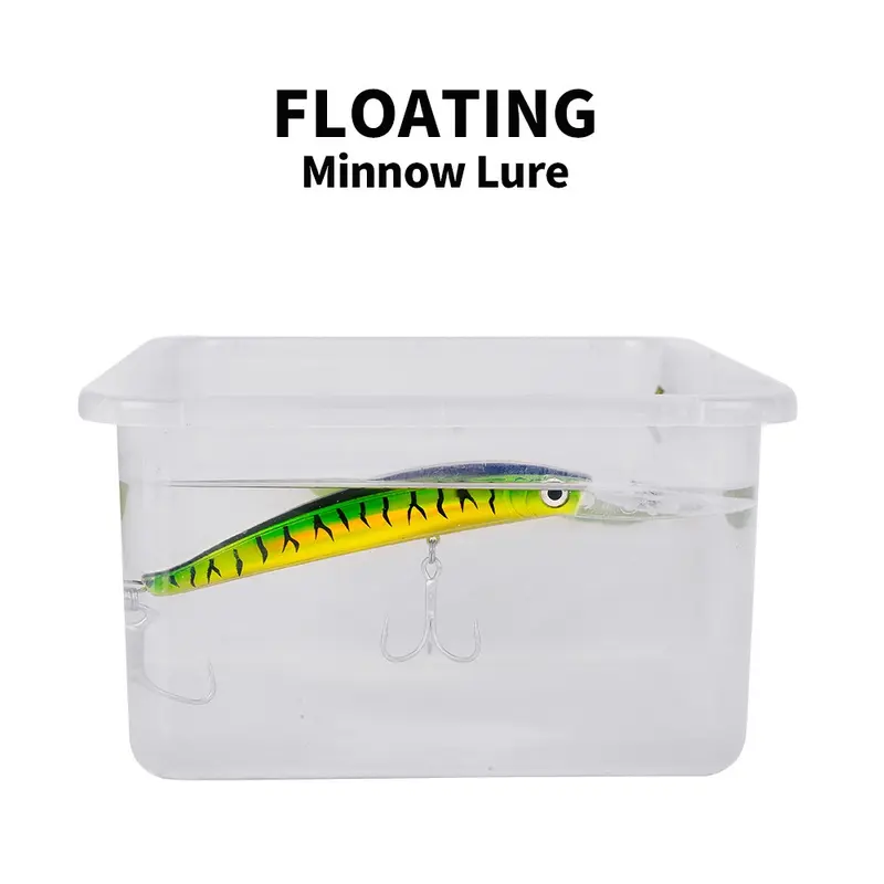 Proberos Umpan Pancing Ikan Minnow 17.5cm 27g Dengan Kail Treble 1/0 Lure Casting Umpan Floating 5