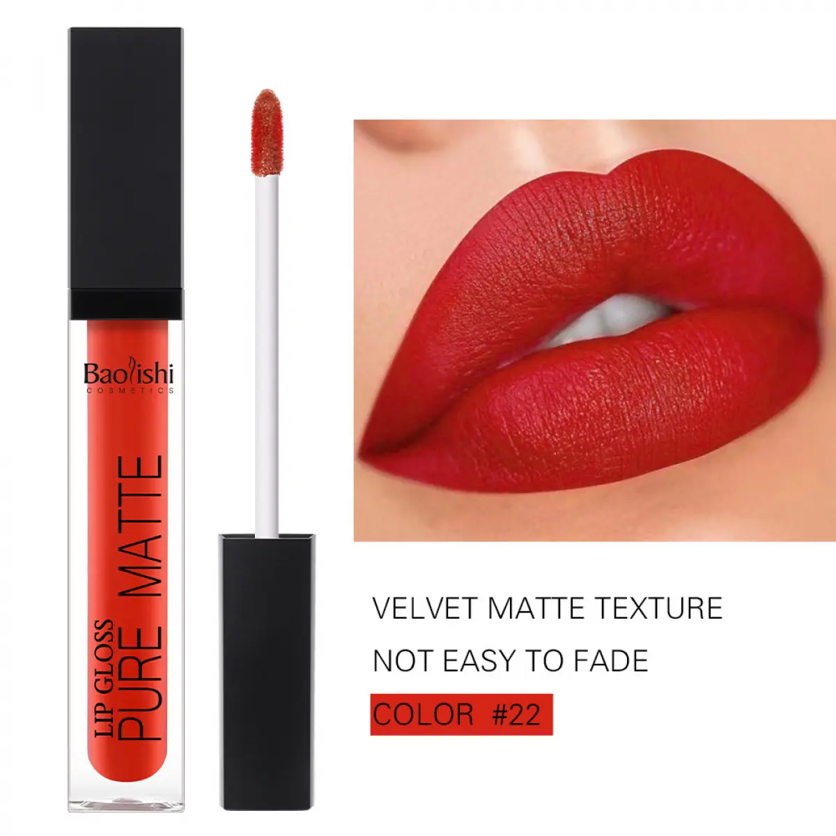 Son Bóng Lì Không dính cốc, Không phai, Son Môi, Son Bóng Nữ Women Trang Điểm Cosmetic Mỹ Phẩm