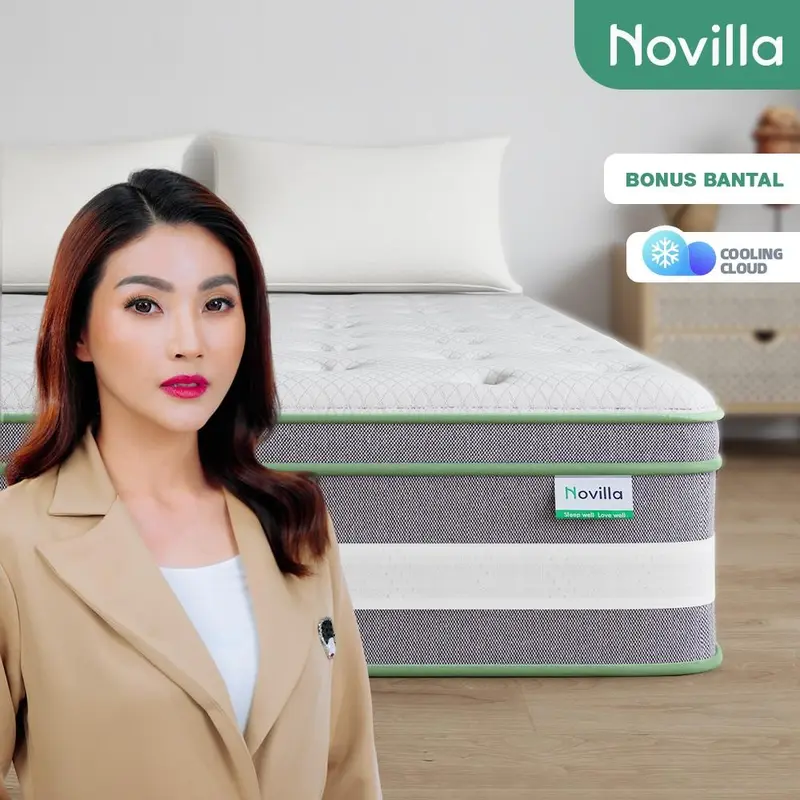 Novilla kasur spons busa dipan divan spring bed tebal 27cm empuk sleep lantai matras anti lembab 0