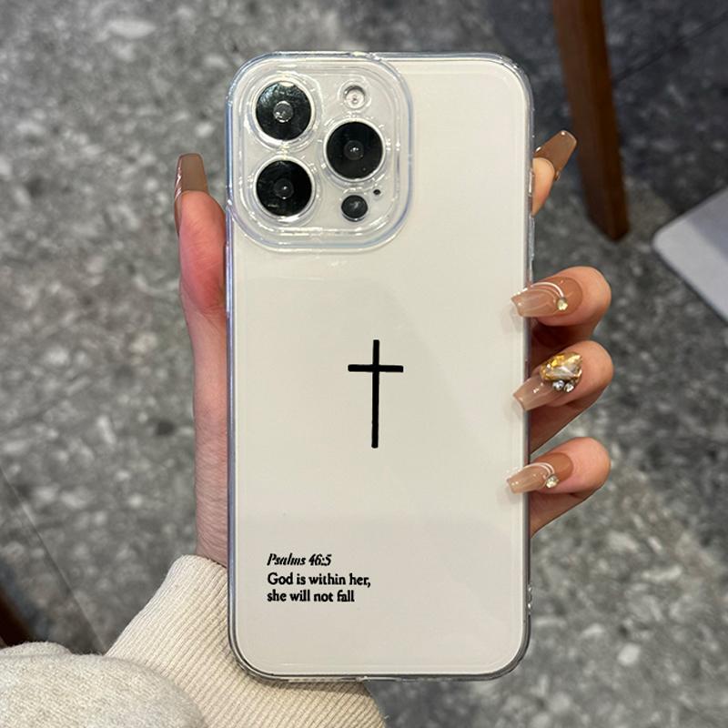 Product Introduction of Cross Pattern Phone Case, Full Coverage Shockproof Phone Protective Cover, Phone Accessories Compatible with iPhone 11 12 13 14 15 Pro Max 0