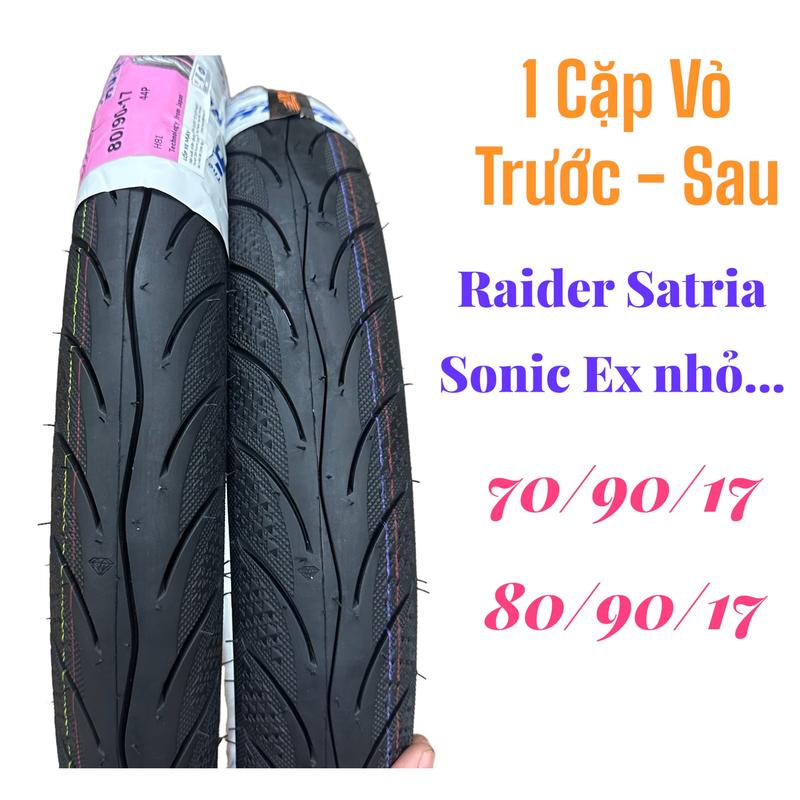 1 Cặp Vỏ HVR Không Ruột Raider Sonic Satria Future Dream Wave Sirius Xipo Ex nhỏ Gai Maxsic Cho Nhiều Dòng Xe Lốp Phụ Kiện