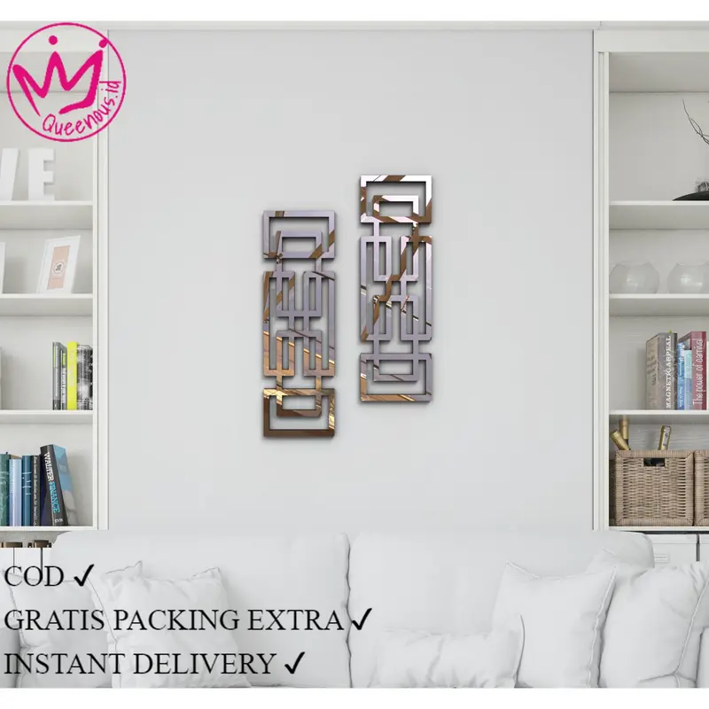 wall decoration akrilik laser cutting minimalis/ hiasan dinding/ seni menghias dinding/ dekorasi rumah/cafe/butiK/RESTO 4