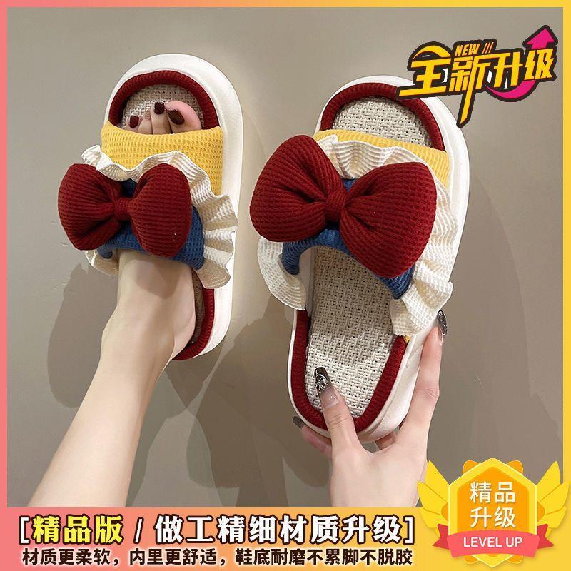 Selipar Puteri Linen, Ketibaan Baru, Rekaan Comel, Sesuai untuk ...