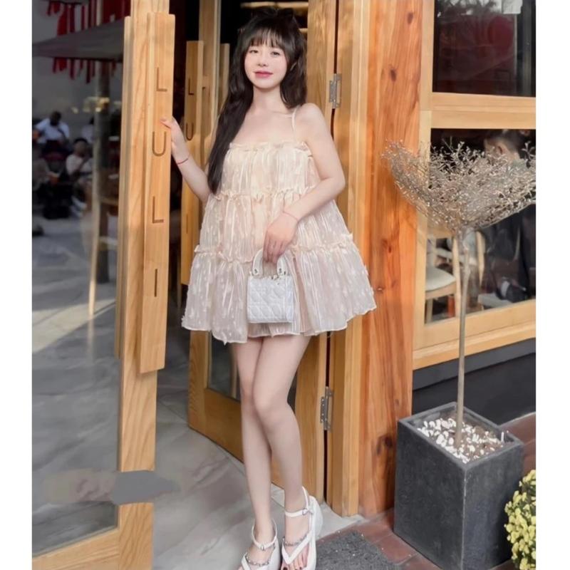 Đầm 2 Dây Babydoll (kèm quần rời) ( không dành cho da nhạy cảm )