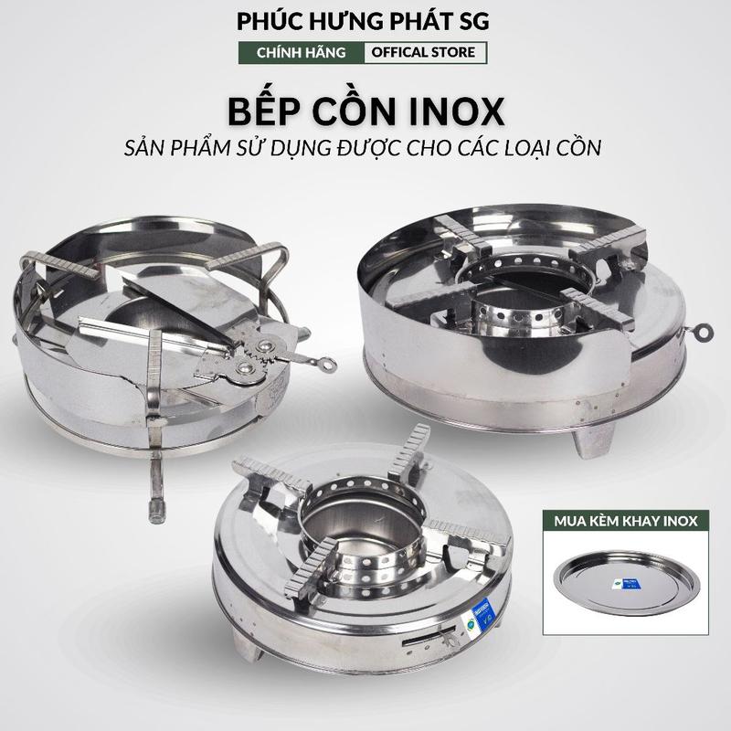 Bộ Bếp Cồn Khô Inox VŨ KHẢI Kèm Khay Nhỏ Gọn - Tiện Lợi - Nhiều Kích Thước Bếp Từ