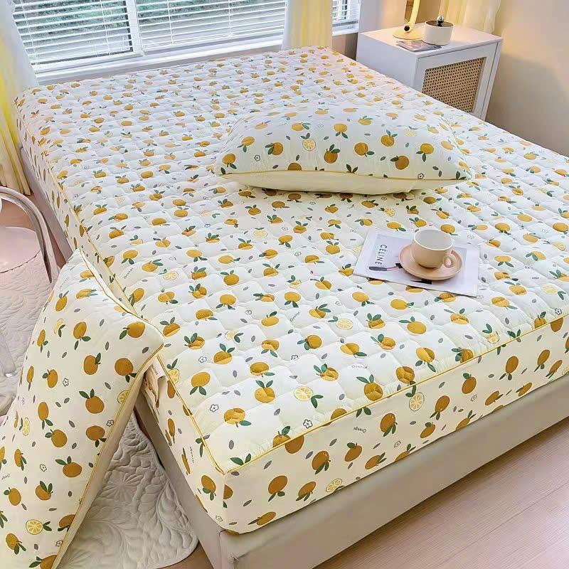 Bộ ga gối cotton đũi xơ đậu nành hữu cơ trần bông thoáng khí đa dạng bền nệm mát dệt phẳng , giặt máy, ga trải giường mềm mại, khăn trải giường và vỏ gối