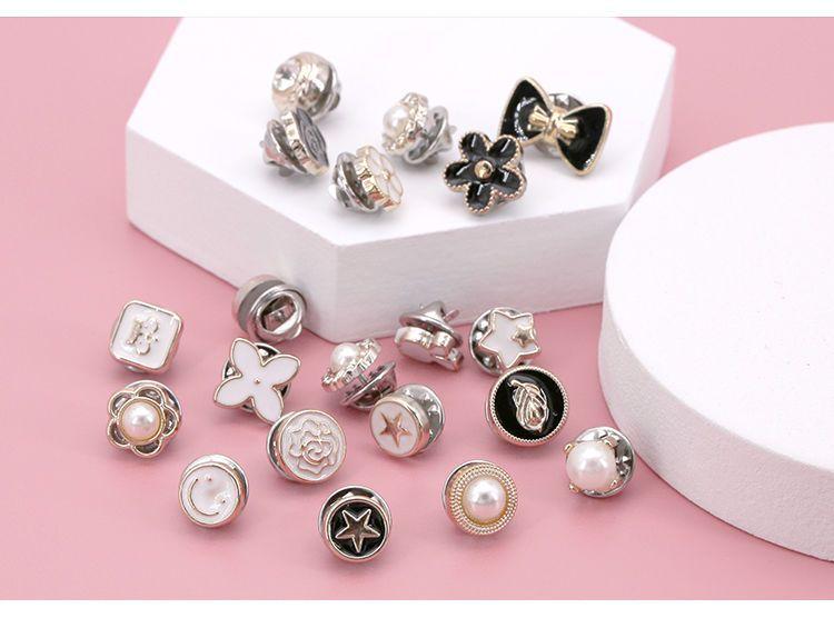 Product Introduction of Nút Áo Sơ Mi Chống Rò Rỉ, Chụp Chặt Ẩn Không Cần May, Trâm Cài Chốt Bấm Có Thể Tháo Rời Phong Cách Instagram, Chốt Vô Hình Thông Dụng Cho Phụ Kiện Quần Áo 14