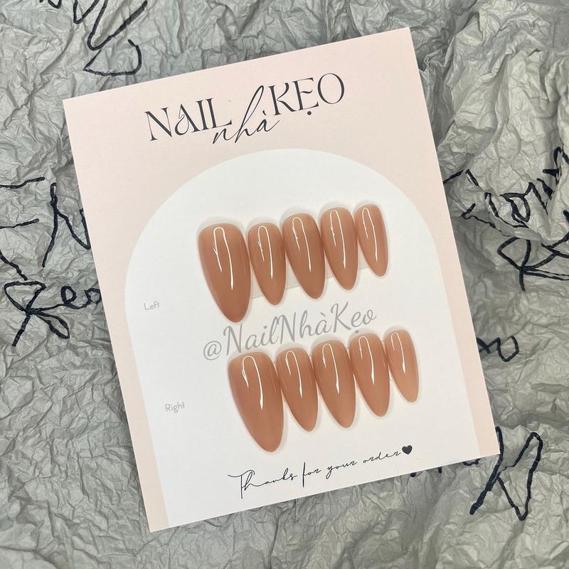 K04 nail box thiết kế Sơn thạch đục trơn tròn nhọn