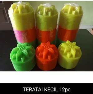 12 PCS TERATAI KECIL CETAKAN KUE KUKUS ROTI PUTU PUDING JELLY AGAR-AGAR Plastik Mawar