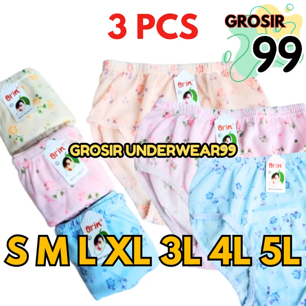 3 Pcs Celana Dalam Wanita ORIN | CD wanita Orin terlaris GROSIR99