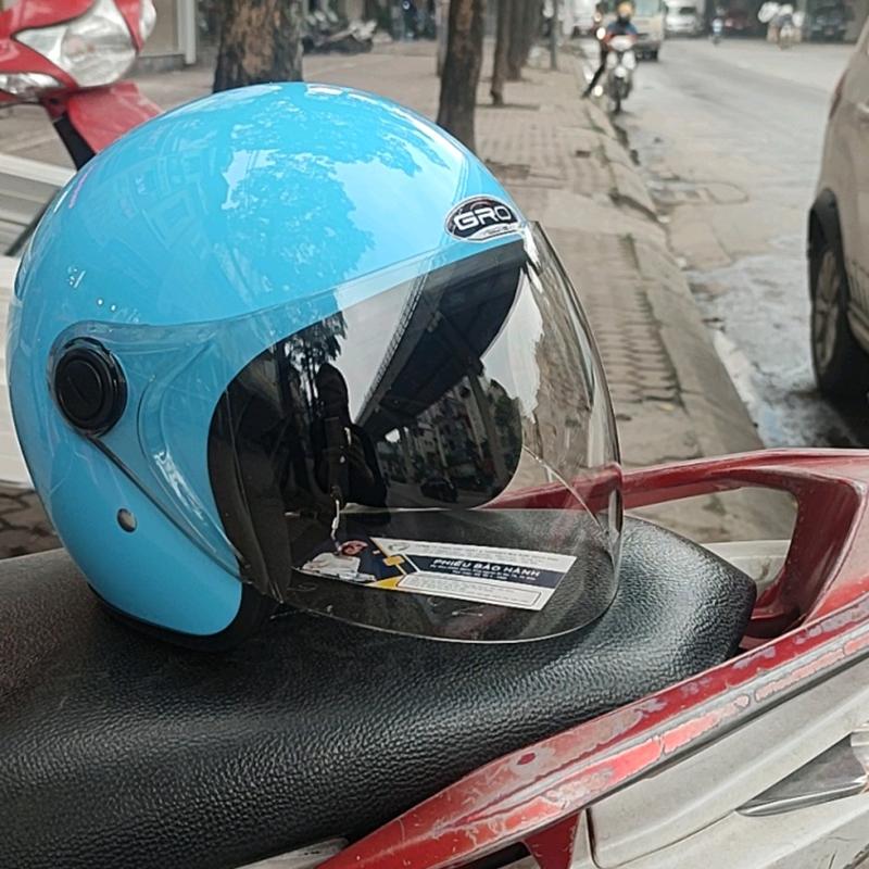 mũ bảo hiểm gro 3/4 818 Tặng kèm ốc dự phòng 3