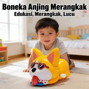 Mainan TikTok Geprek! Ayunan Motorik Anjing & Babi Edukasi, Ideal untuk Bayi sampai 3 Tahun, Model [Model Name], Panjang [Measurement]
