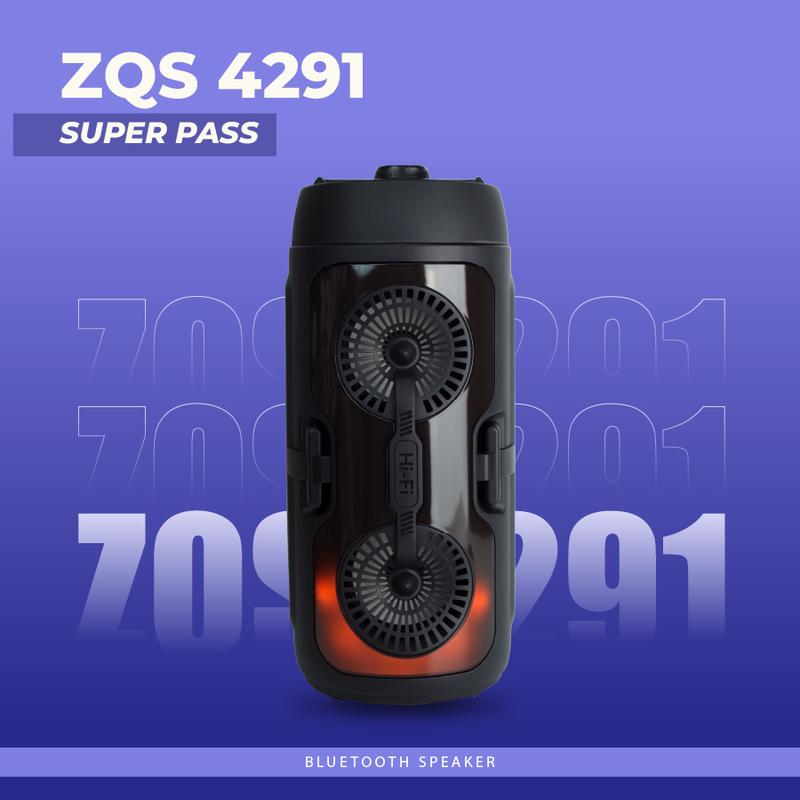 [KOL/KOC - TẶNG MICRO] Loa bluetooth ZQS-4291 thiết kế đẹp, hát hay, nghe nhạc chất lượng, 2 bass đập cực căng, kết nối được tivi máy tính, nhỏ gọn dễ mang đi