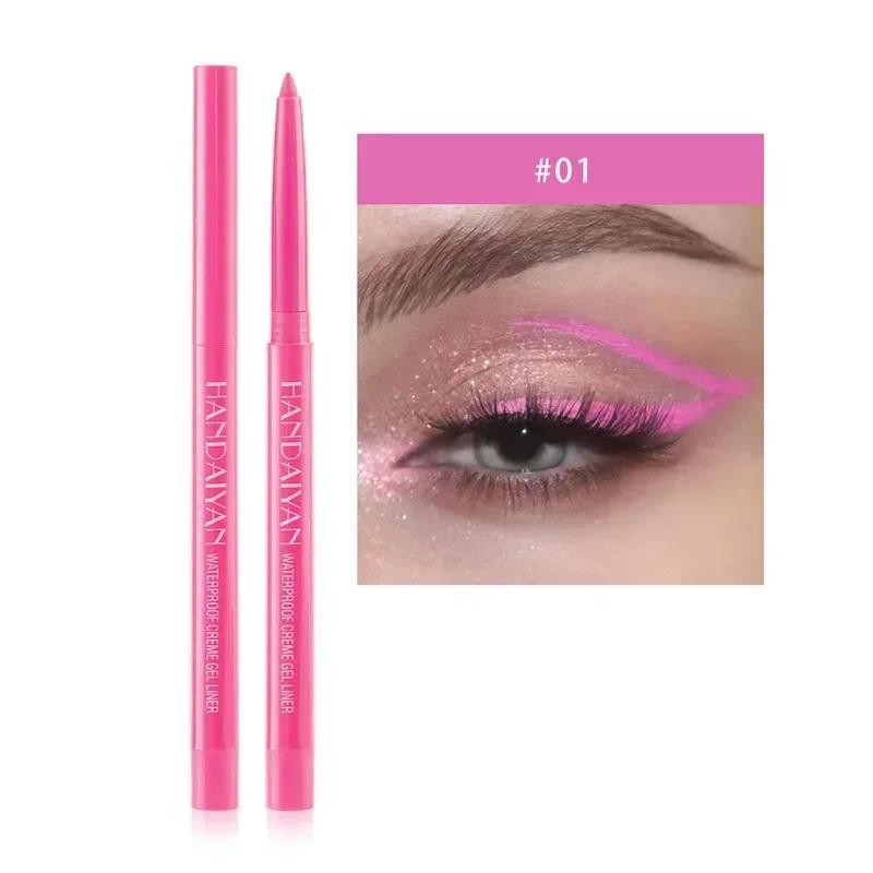 Product Introduction of Waterproof Pearlescent Matte Eyeliner Not Easy Pen Rotatable Eyeliner Long Lasting Eye Makeup Tools Korean Makeup Products Lipliner Eyeshadow 24
