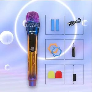 MKC Mic wireless LT-118 rainbow  with receiver 1mic/ single mic bluetooth multi michrophone wireles pengisian tipe charging