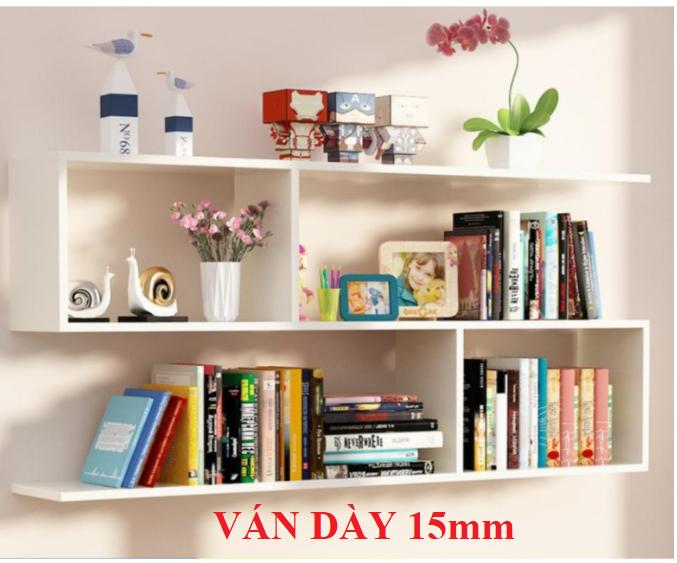 [VÁN 15mm]Kệ treo tường chữ S, kệ trang trí và decor phòng Trưng Bày Kệ Sách Đựng Sách - Nội Thất Quốc Minh