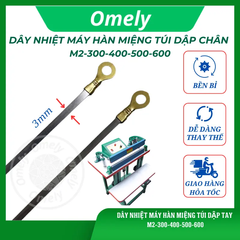 Dây Nhiệt Thay Thế Cho Máy Hàn Miệng Túi Dập Chân M2 - Hiệu Quả Cao, Độ Bền Vượt Trội