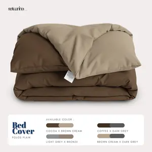 [ New ]   BEDCOVER POLOS TWO TONE UKURAN 200x220 | 180x220  PREMIUM MINIMALIS / BED COVERproduk berkualitas
