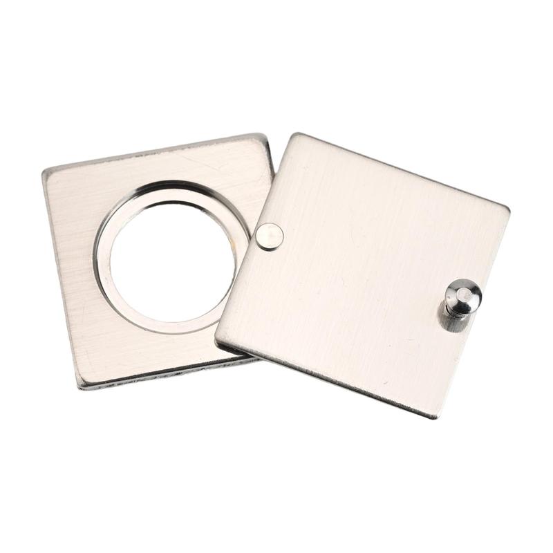 Square Peephole Cover Door Viewer Peephole Security Cap Kit Tape Install 1