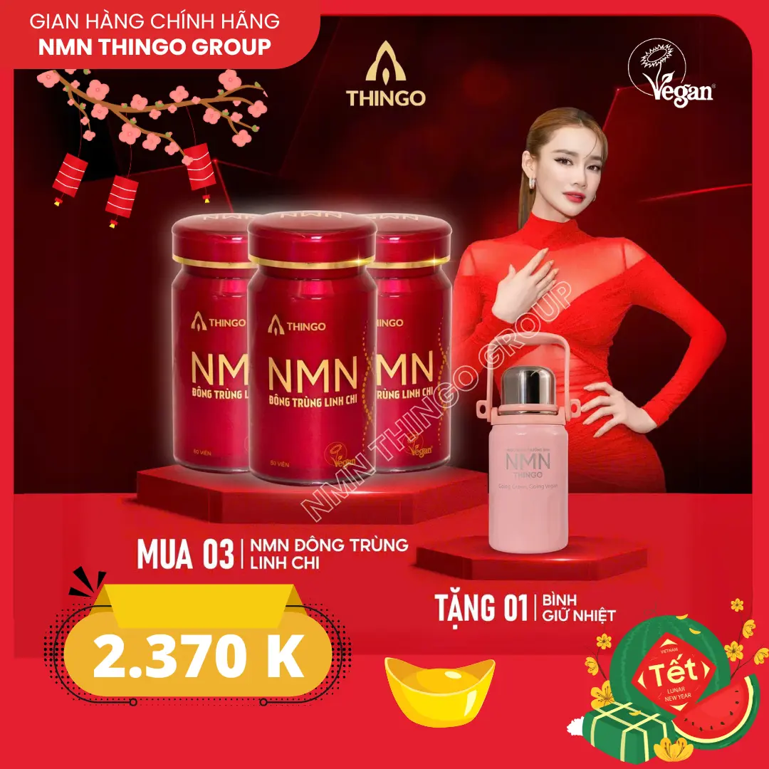 Viên Uống NMN Thingo - NMN Đông Trùng Linh Chi - Hàng Chính Hãng