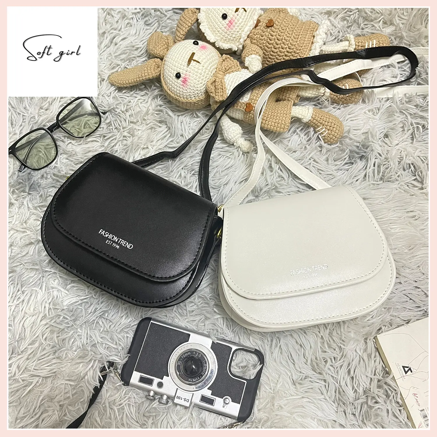 Túi xách đeo chéo nữ basic dáng bầu 20cm Bag  Da Nhung