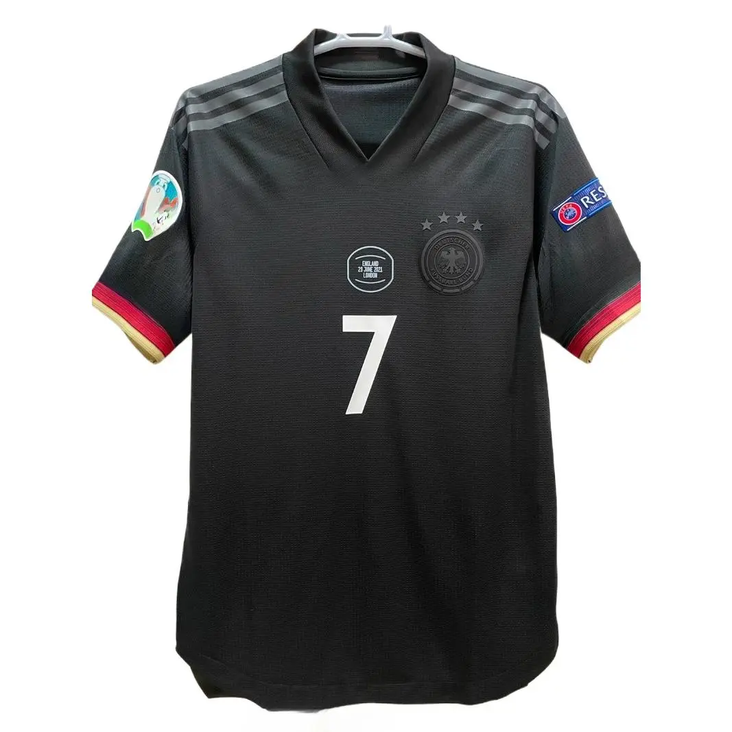 German team 2020 UEFA Europa 2021 away football jersey