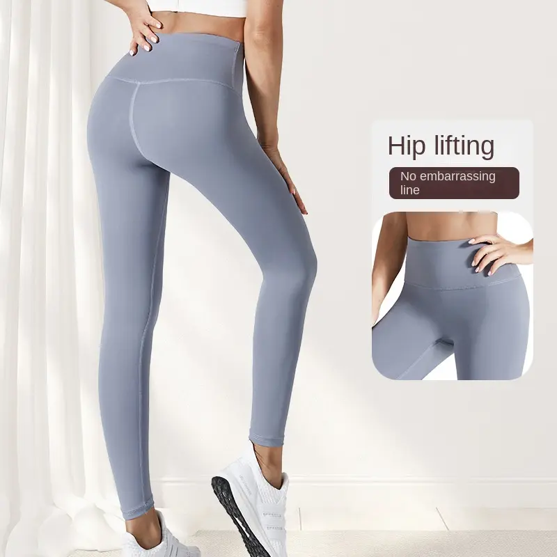 Quần Tập Thể Dục, Bó Sát, Cạp Cao, độn Hông, Nhanh Khô, Thích Hợp Chạy Bộ Và Thể Thao, Áo Mặc Bên Ngoài, Co Giãn, Mông Bong Bóng, Quần Tập Yoga 0