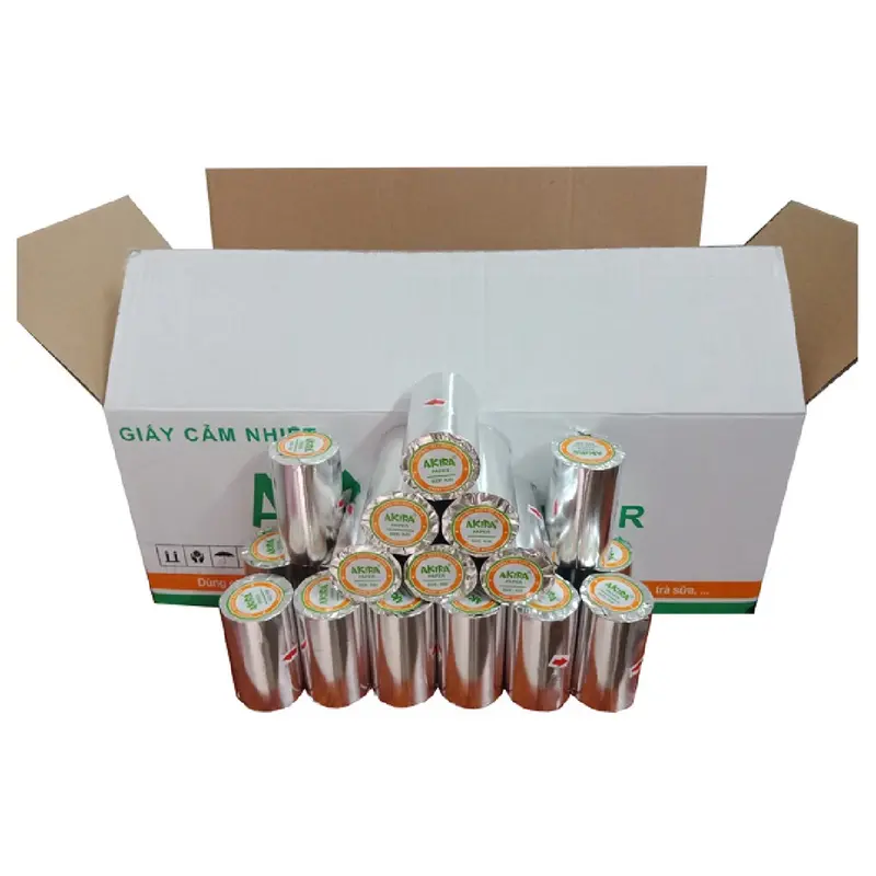 100 cuộn = 1 thùng giấy in nhiệt K80 x45 AKIRA chính hãng 7