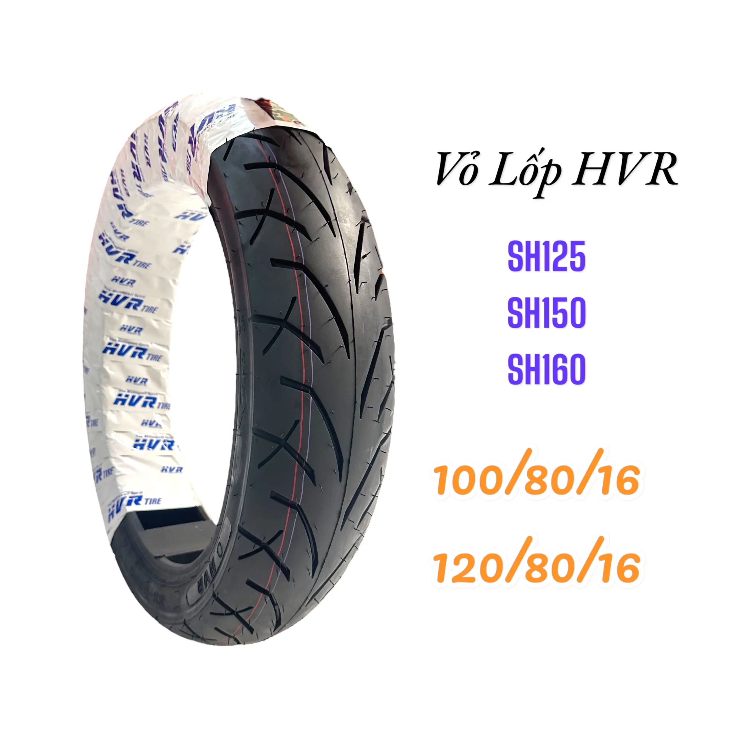 Vỏ HVR Xe SH 125 SH150 SH160 - Bền Bám Đường an toàn - Sản xuất tại Việt Nam - Phụ tùng lốp xe SH