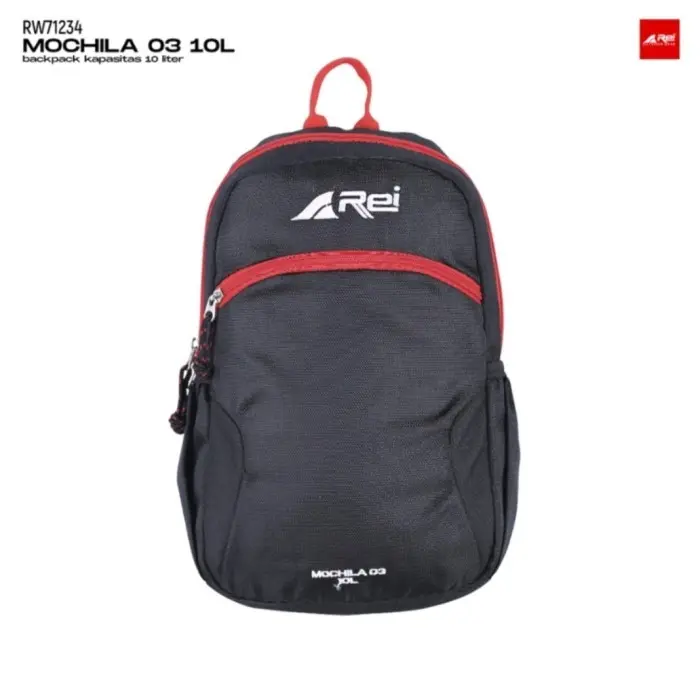 Tas Ransel Pria Arei Outdoorgear Mochila 03 10 Liter dengan Kompartemen Utama dan 3 Saku