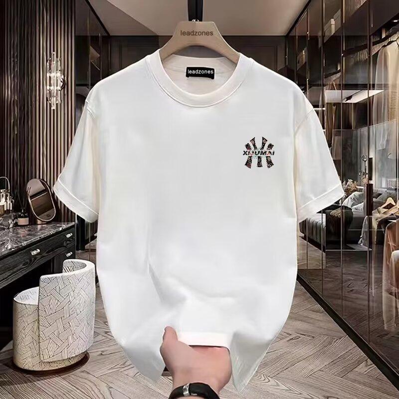 Short sleeved T-shirt men's summer trend round neck printed Korean Version New Half sleeved top 1