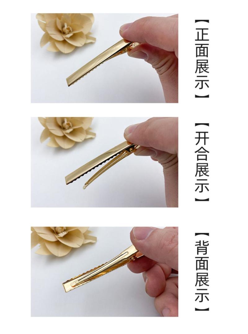 Product Introduction of Kẹp Mỏ Vịt, Kẹp Vuông, Phụ Kiện Tóc Tự Làm, Kẹp Bên Lì Đơn Giản, Phụ Kiện Dính, Bán Buôn 5