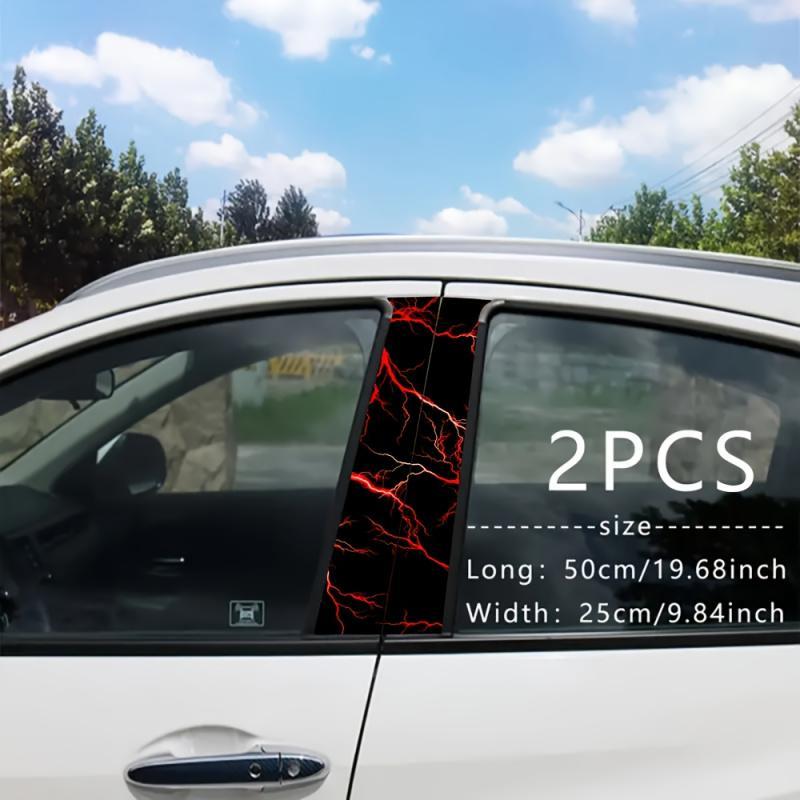 Car Lightning-Pattern Sticker, Self Adhesive Car Sticker, Waterproof Car Decal, Car Exterior Decoration Accessories for Car Glass & Metal Surface 2