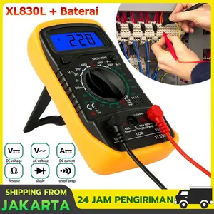 Multimeter Digital Paket Lengkap Dan Murah ASLI ADA BUZZERNYA MULTITESTER DIGITAL / MULTIMETER  Multitester LCD besar-  Digital Multimeter  Transistor Buzzer Original