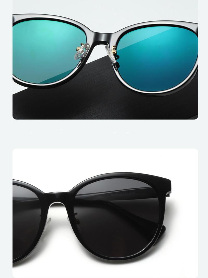 Product Introduction of Unisex Simple Style Tinted Lens Sunglasses, Trendy Casual Round Frame Sunglasses for Everyday Use, Fashion Accessories for Outdoor Activities 2