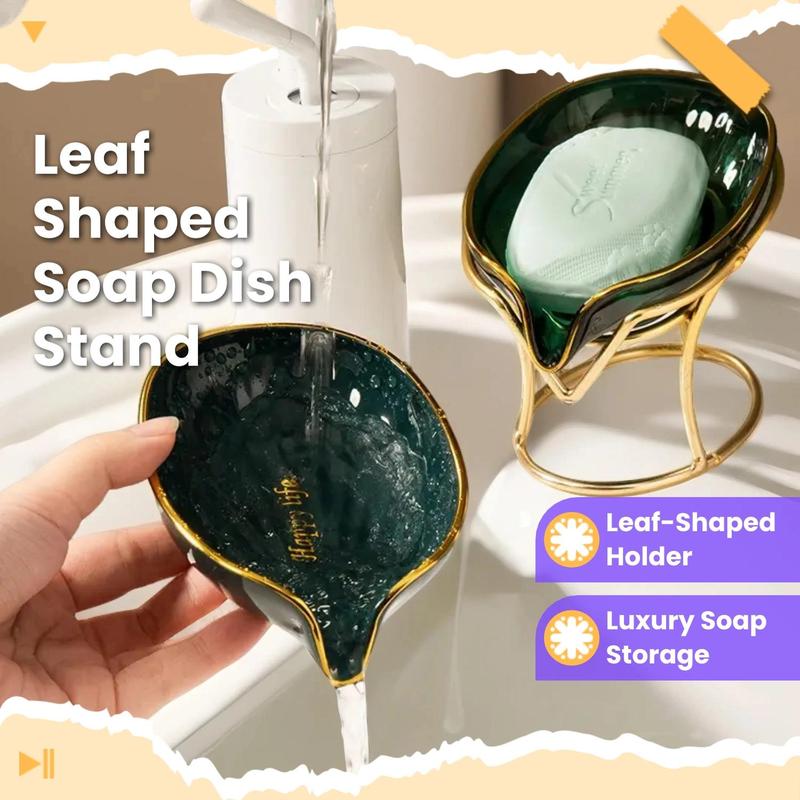 2-Pack Silicone Soap Dish With Drain - Self Draining Soap Holder For Bathroom & Kitchen Sink (Black) - View #3